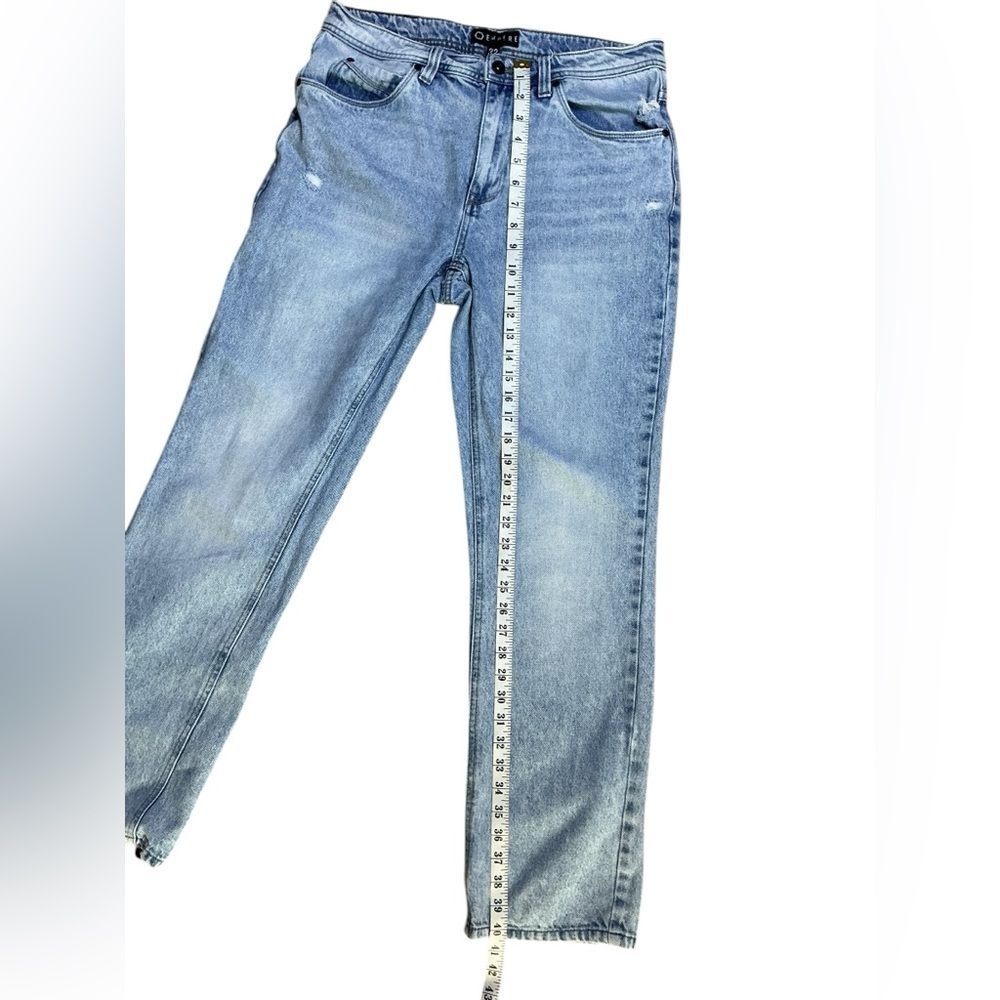 Empyre Light Wash Straight Leg Jeans Size 32 Distressed - Picture 5 of 5